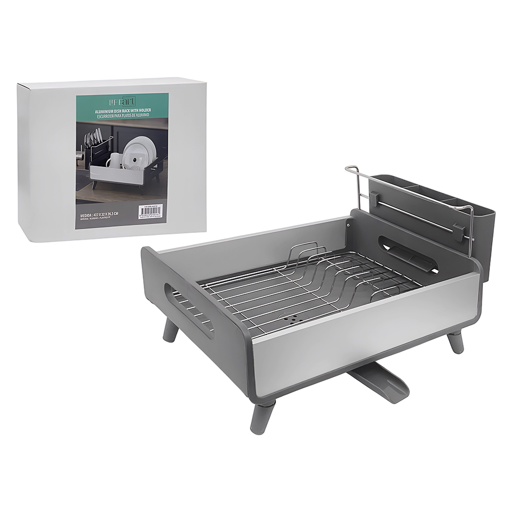 Life Art Dish Rack Silver/ Gray