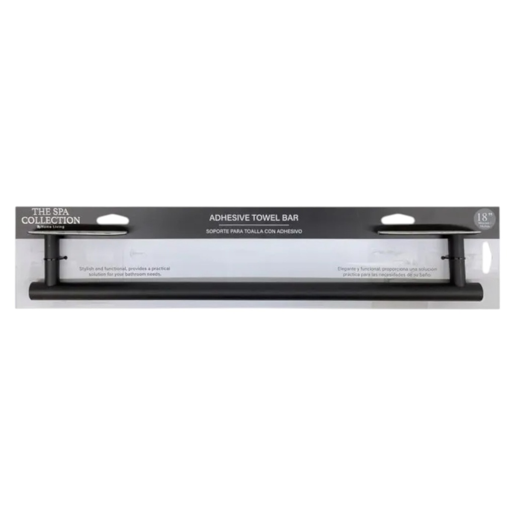 Spa Collection Towel Bar 18 In., Black