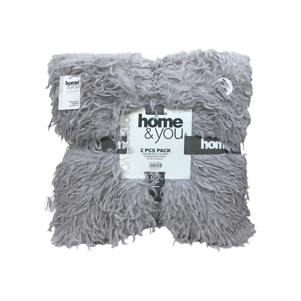 Home &amp; You Throw Pillow Set 18x18 Gray
