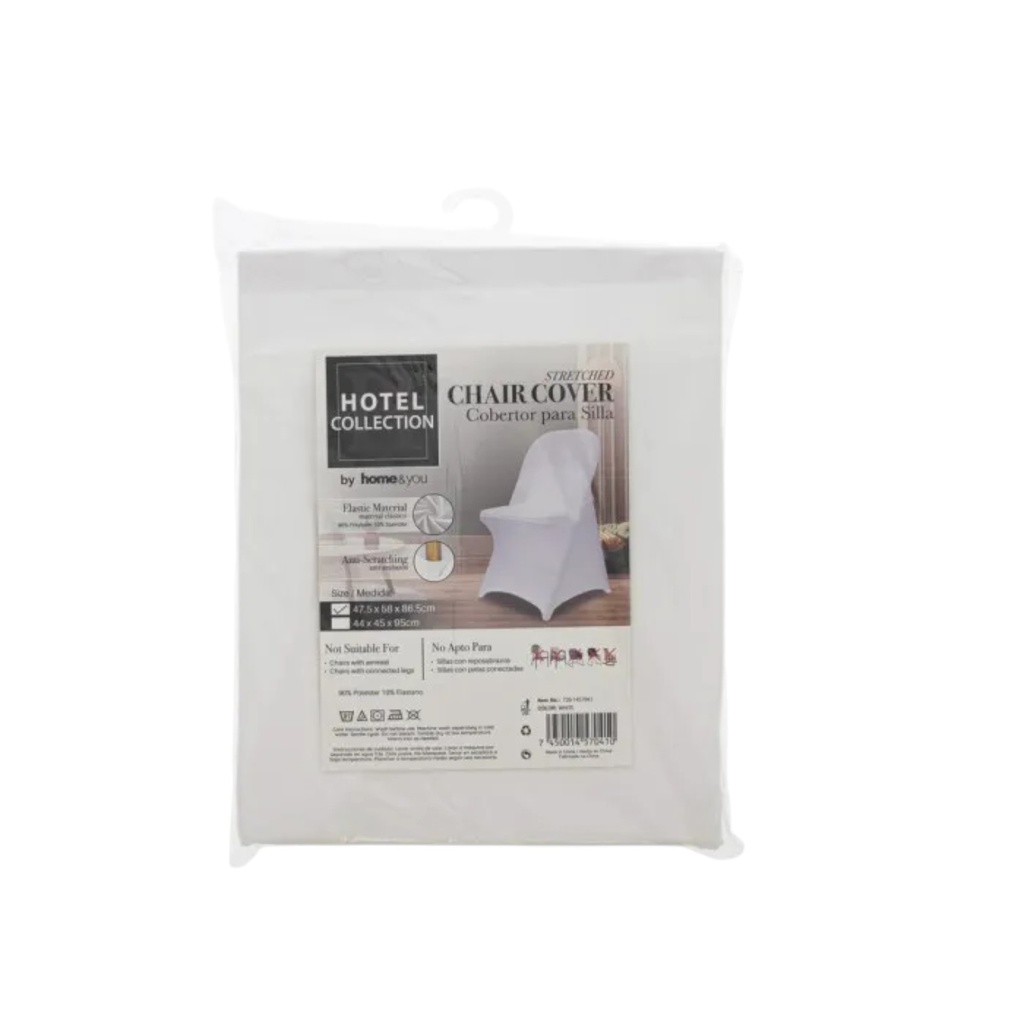 Hotel Collection Chair Cover, White
