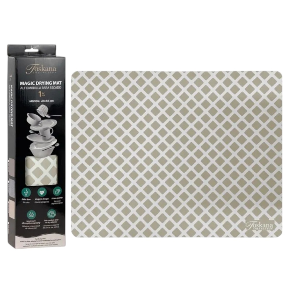 Toskana Collection Magic Drying Mat, Beige