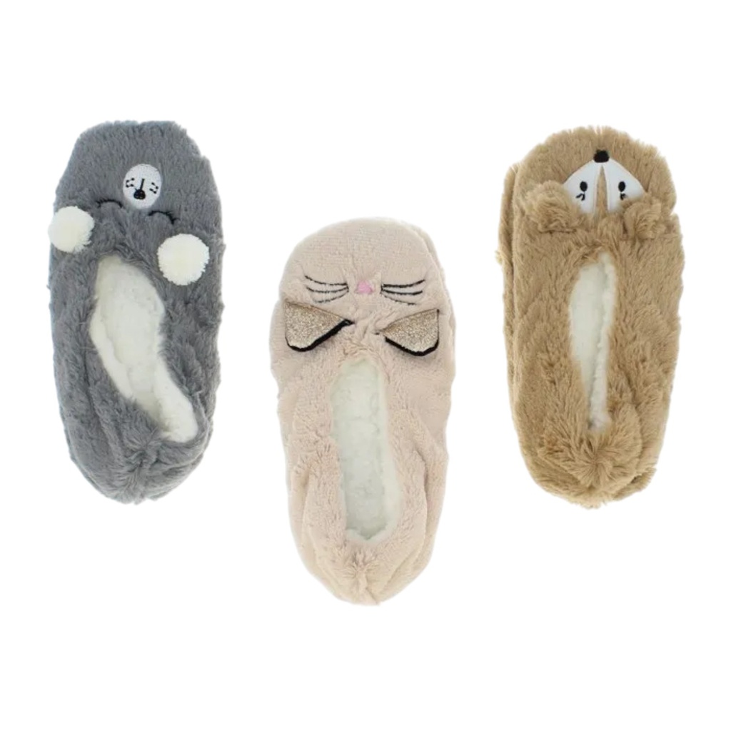 Footloose Winter Slippers, Pink/ Gray/ Brown
