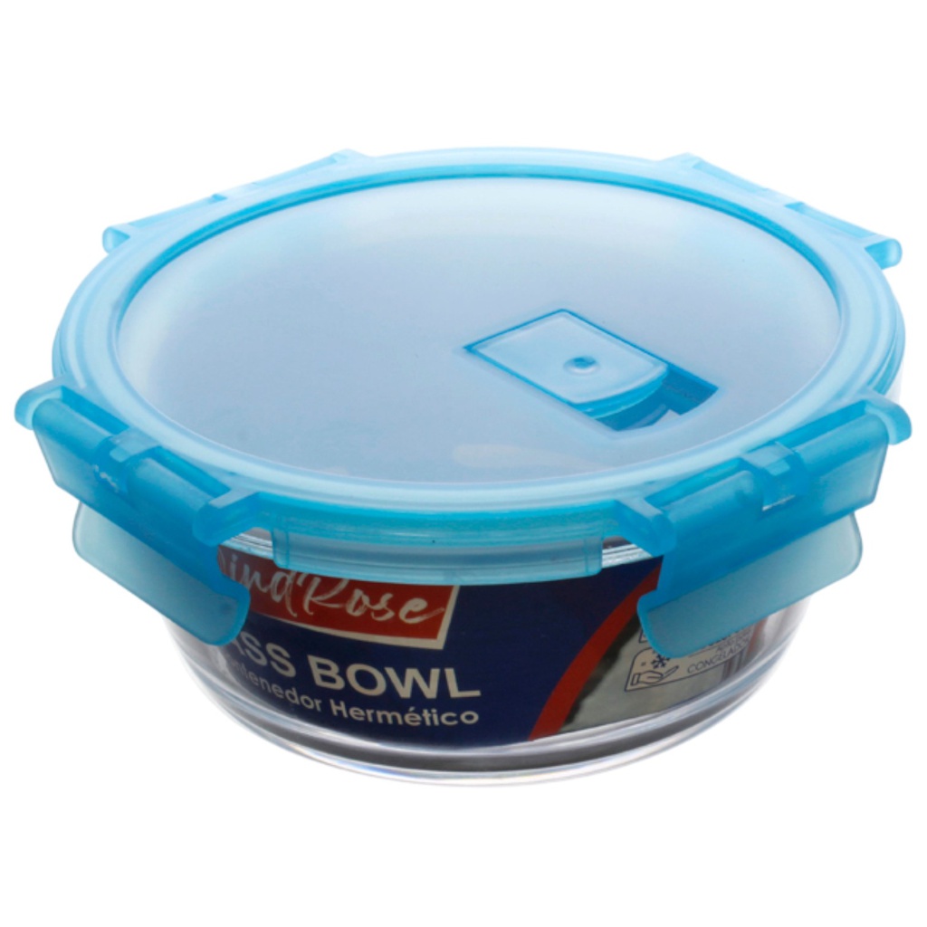 Windrose Glass Bowl with Lid