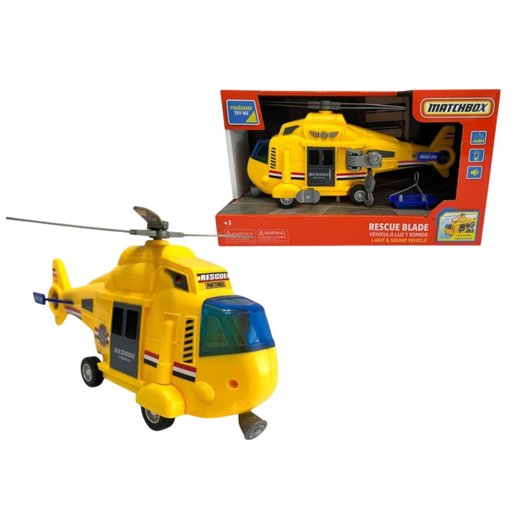 Mattel Matchbox Rescue Helicopter with Light/ Sound
