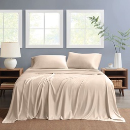 [NSH4PC-QUEEN-TAUPE] Nautica Queen Sheet Set 4pc Taupe