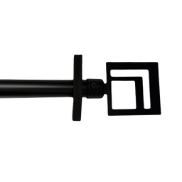 [HHHD-CTRD-01064 (RH120-48B) CHCR28642] Classy Homes Curtain Rod 28-48 in Single Black 16/19