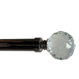 [HHHD-CTRD-01130 (RH008-48BN-P-D) CHCR30049] Classy Homes Curtain Rod 28-48 in Double Black Nickel 25/28