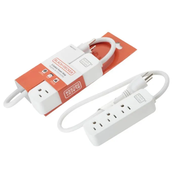 [973-BDE9720031] Black &amp; Decker 3-Outlet Extension Cord, White