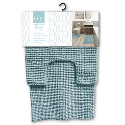 [EB202406139] Elle Home 2pc Contour Mat &amp; Bath Mat Set, Light Blue