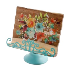 [121220.01R] The Pioneer Woman Willow Recipe Book Holder 10.4 In., Decorated Wood