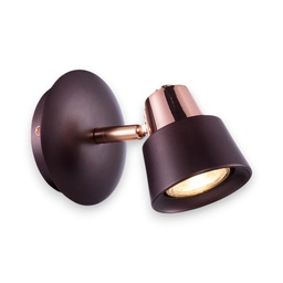 [8764CG-1L RHIWL31695] Royal Homes Indoor Wall Light 1x GU10 50W Coffee &amp; Gold