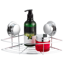 [RHCSSWSS31691] Royal Homes Corner Shower Shelf With Super Suction, Chrome