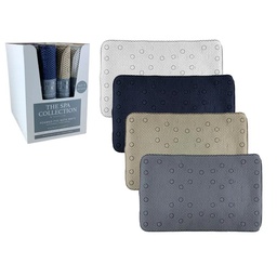 [736-1406526] Spa Collection PVC Bath Mat with Suction Cups, Assorted