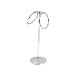 [734-1444318] Spa Collection Double-Ring Hand Towel Holder Stand, Chrome