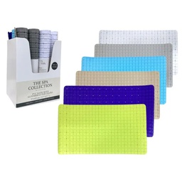 [736-1402403] Spa Collection PVC Bath Mat, Square Design, Assorted Colours
