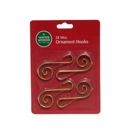 [831-D120-2513S] ^Miro Ornament Hooks 28pc Silver