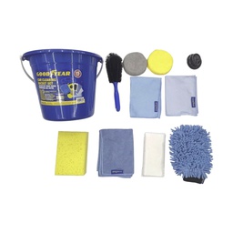 [991-2305675] Goodyear 15pc Car Cleaning Kit in Bucket