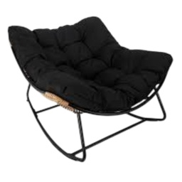 [KCWF2024082629-BK] Kenneth Cole Riviera Lounge Rocker, Black