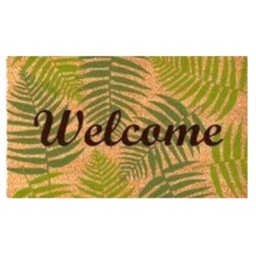 [HHHD-FLMT-01086] Classy Homes PVC-Backed Coir Mat with Bleached Base, 18 x 30 In., 15mm Thick Pi