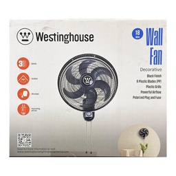 [79058] Westinghouse Wall Fan 75W 6-Blade 18 In. Black