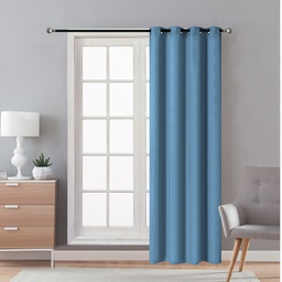[715-SLATETAUPE / 1458673 / CHBC32604] Classy Homes Blackout Curtain 1pc Microfiber with Silicone Rubber Backing