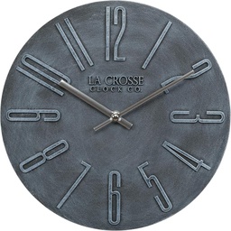[404-3028B] La Crosse Cormac Analog Quartz Wall Clock 11 In.
