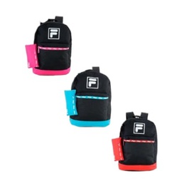 [81-34958] Fila Backpack, Black with Pink / Red / Aqua