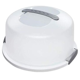 [02008004] Sterilite Cake Holder, Latching Lid with Handle, White