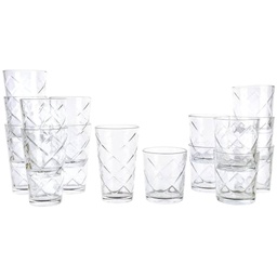[141409.16] Gibson Home Lattice 16 Piece Glassware Set