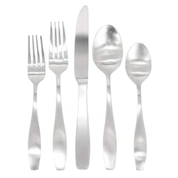 [141528.2] Gibson Home Karlton 20 Piece Flatware Set, Matte Silver Stainless Steel
