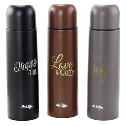 [91879.03] Mr. Coffee Javelin 3 Piece Thermal Travel Bottle 15.5 oz. Stainless Steel, Assorted Colours