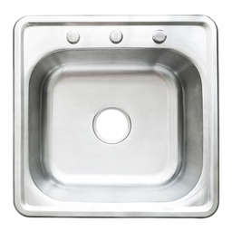 [4848F3 / RHTKS34169] Royal Homes Single Bowl Sink, 18.9 In. x 18.9 In. x 7.9 In., Stainless Steel