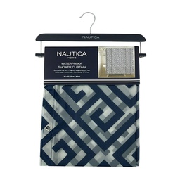 [754277] Nautica Print Shower Curtain 70 x 72 In.