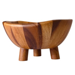 [N43-145-ACAC] Nautica Home Acacia Wood Salad Bowl with Legs
