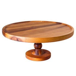 [N43-149-ACAC] Nautica Home Acacia Wood Cake Stand