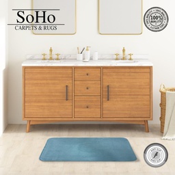 [WF-POP-50X80AQU] SoHo Carpets Memory Foam Bath Mat 50x80cm Aqua