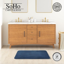 [WF-POP-50X80BLU] SoHo Carpets Memory Foam Bath Mat 50x80cm Blue