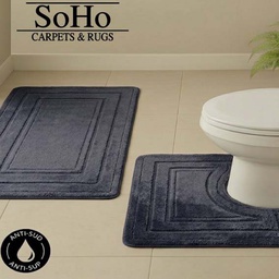 [ARIZO-2PC-SML-BLU] SoHo Carpets Bath Mats, Blue (2-Piece Set)