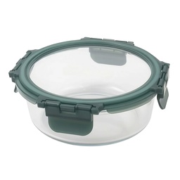 [750-02361] Windrose Glass Food Container Round 1300ml, Green