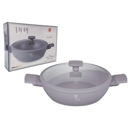 [713-BH8098] Berlinger Haus Shallow Pot with Lid 28cm, Taupe/ Rose Gold