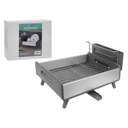[739-DBE05016] Life Art Dish Rack Silver/ Gray