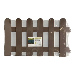 [767-02026] Decore Plastic Garden Fence - Set of 2 - Brown