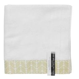 [708-1447148] Spa Collection Geo Jacquard, White/ Gold
