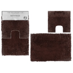 [736-1454538] Spa Collection 2pc Bath Mat Set, Brown