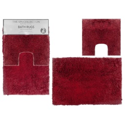 [736-1454537] Spa Collection 2pc Bath Mat Set, Red