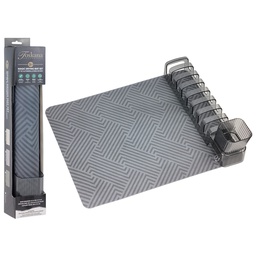 [768-02323] Toskana Collection Magic Drying Mats - 3pc Set, Black