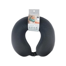 [730-1442609] Toskana Collection Memory Foam Neck Pillow, Black/ Dark Grey