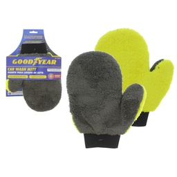 [991-2306013] Goodyear Car Washing Mitt, Yellow/ Gray