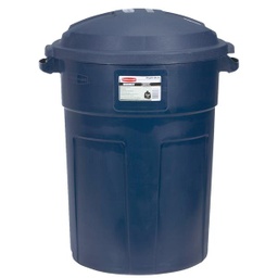 [FG289487BLAZB] Rubbermaid Roughneck Trash Can with Lid 32 Gal Blue