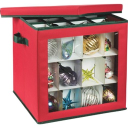 [SFT-08360] ****Honey Can Do 15 In. Square Polyester Ornament Storage Container